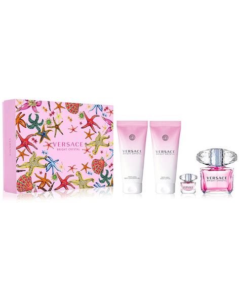 versace 4-pc. bright crystal eau de toilette gift set|bright crystal perfume Versace woman.